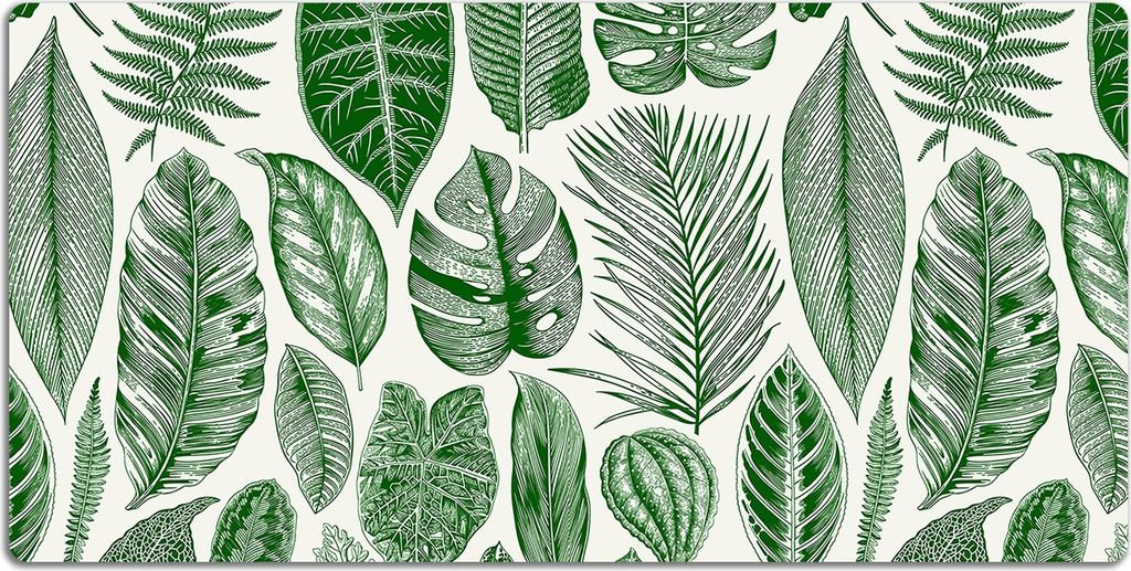 Schreibtischmatte Tischunterlage 90x45 cm Mauspad - Palmenblätter