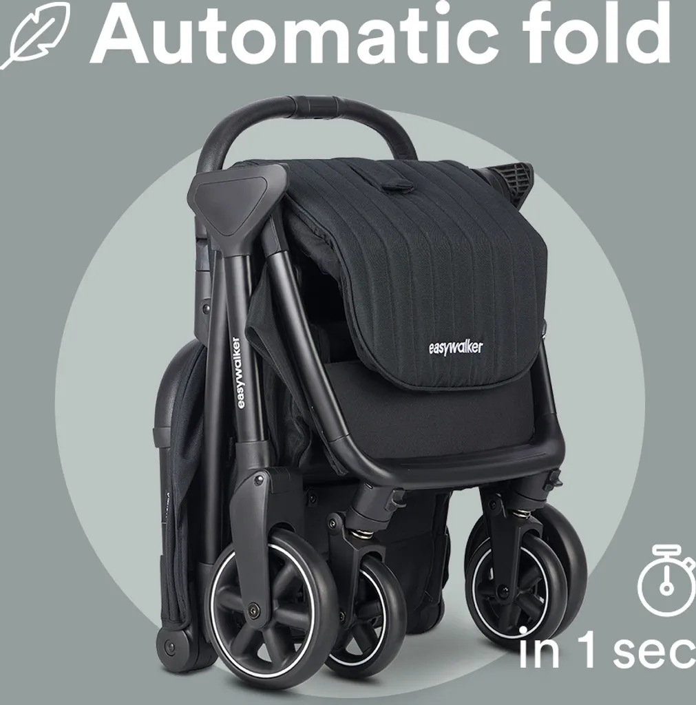 Easywalker Jackey2 Midnight Black : Poussette auto-pliante compacte - 10