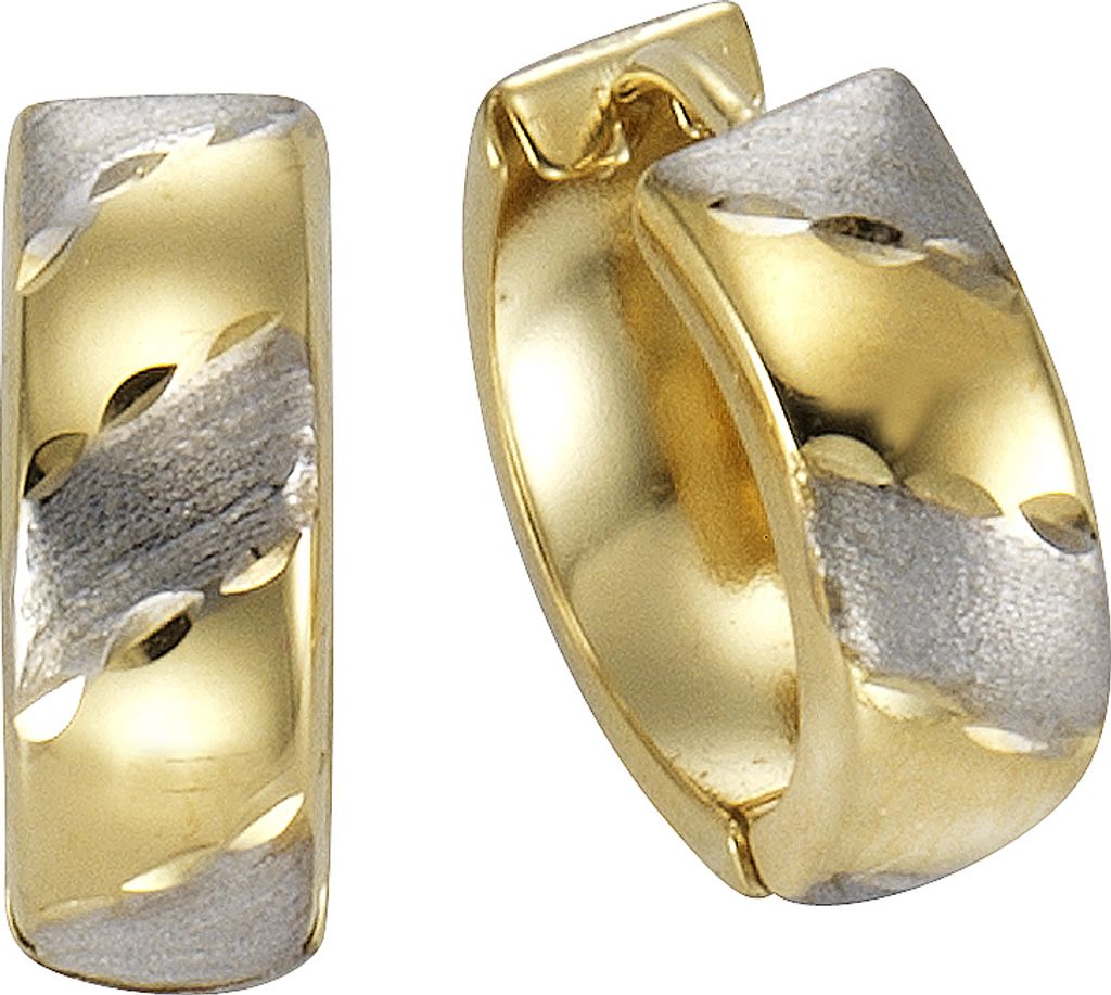 F Creole 333/- Gold 1,5cm mehrfarbig 324310076