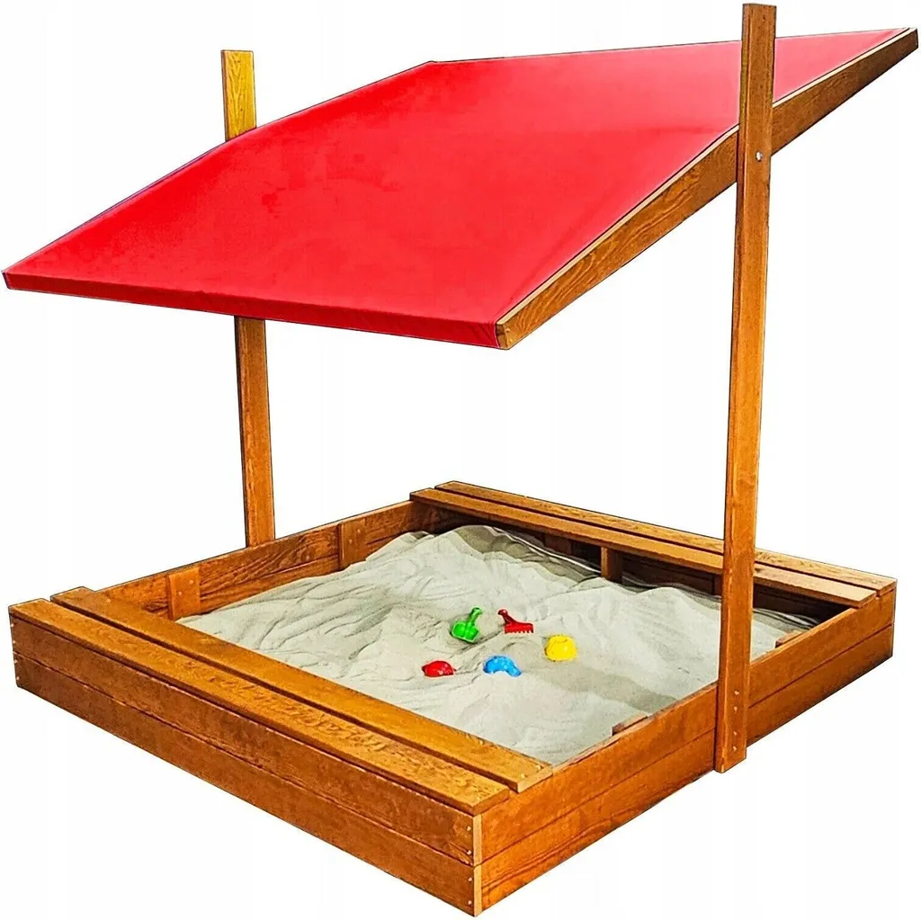 Sabbiera Classica in Legno con Tetto Rosso - Giochi d'altri Tempi