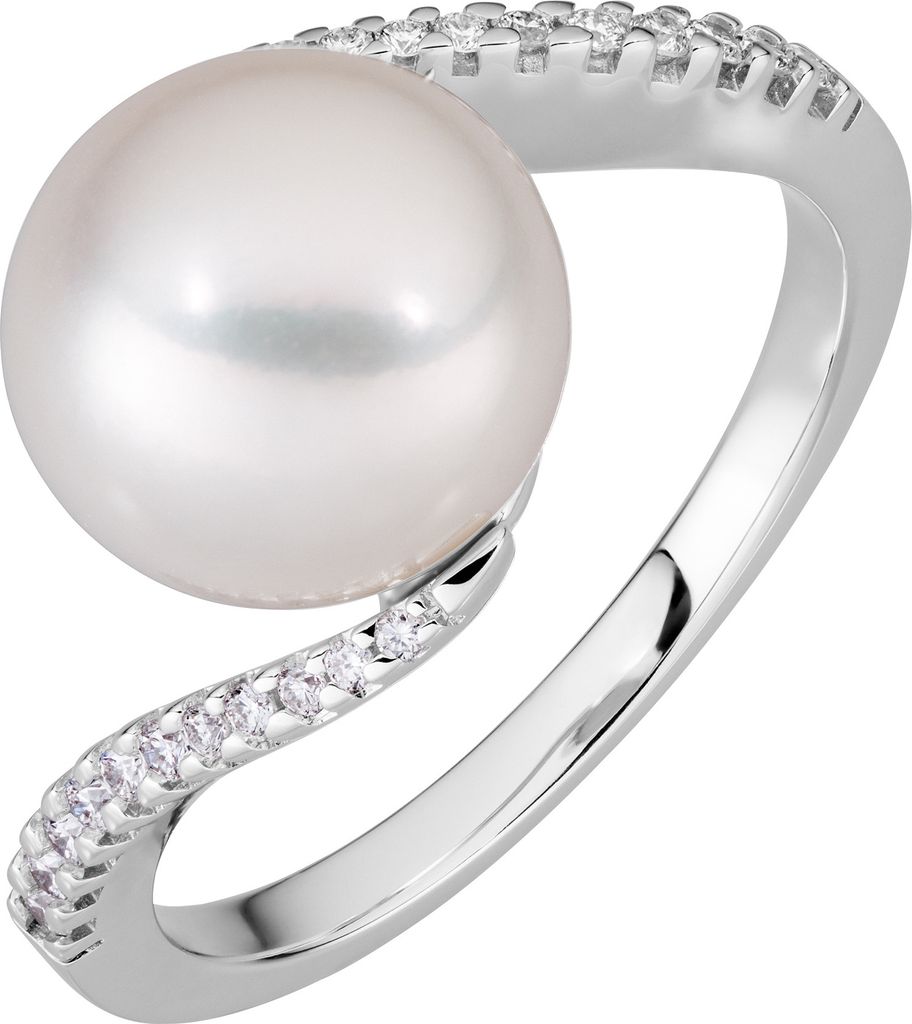 Orolino Ring 585/- Gold weiß 058 (18,5) Brillant weiß 067370125