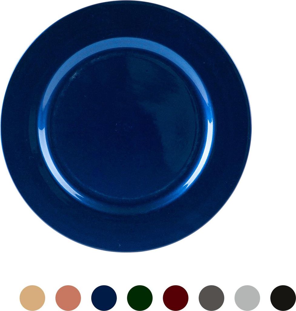 Argon Ta Metallic Charger Plate - Metallic-Finish - 33cm - Blau