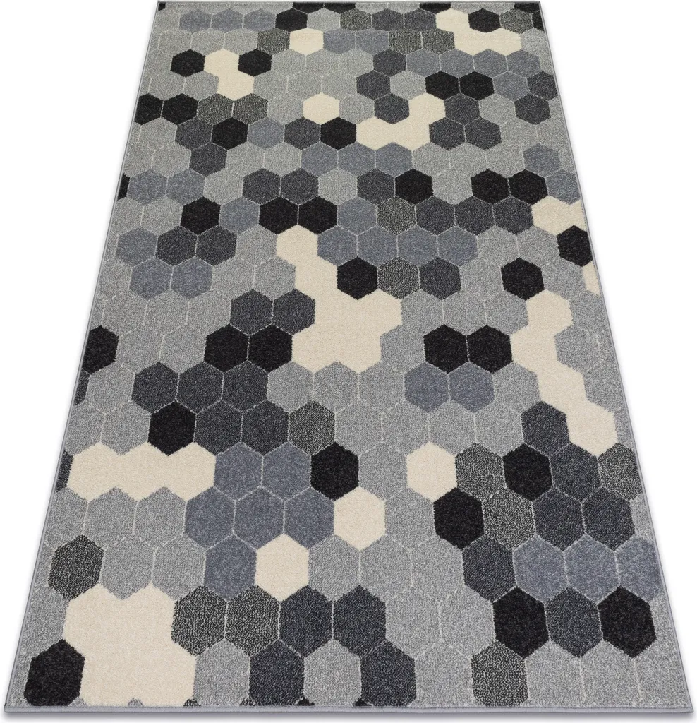 Tapis déco gris 190x270 HEOS 78537 pour salon et salle à manger