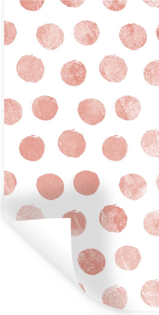 MuchoWow Wandtattoo Wandsticker Wandaufkleber Polka dots - Rosa - Weiß 20x40 cm Selbstklebend und Repositionierbar - Selbstklebend - Fototapeten