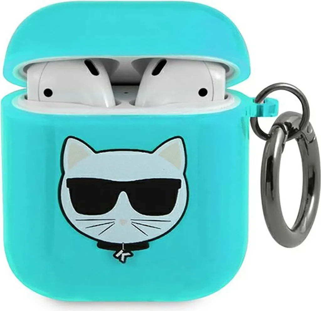 Regalo Originale: Custodia AirPods Karl Lagerfeld Blu Choupette 1/2