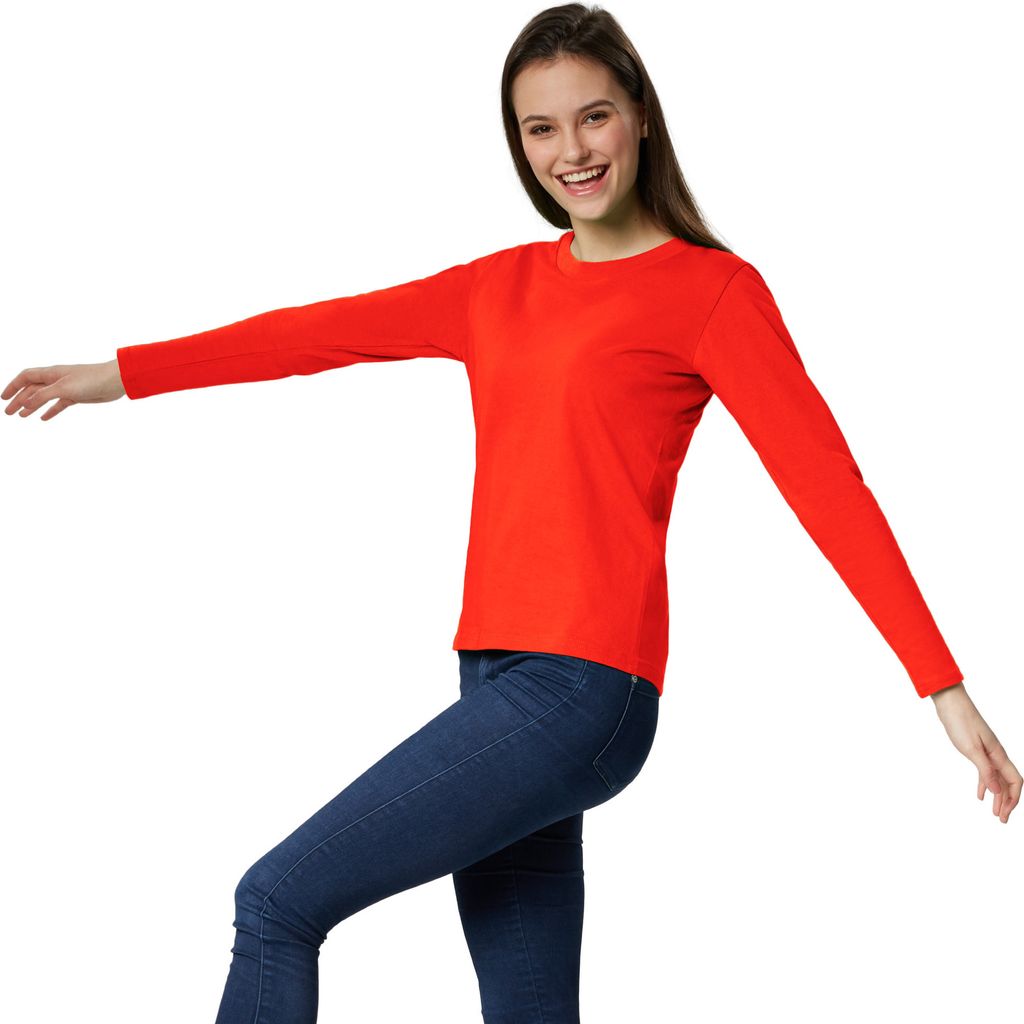Langarm-Shirt Frauen - rot, XL