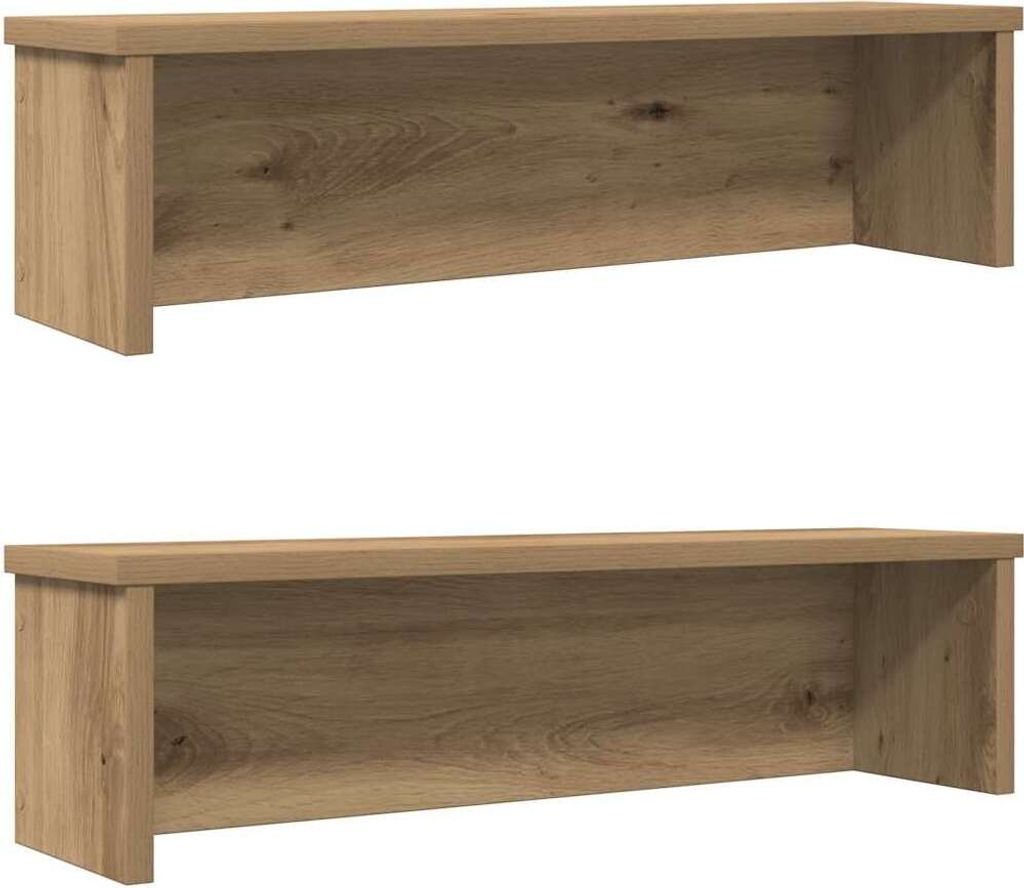 Küchenregale Stapelbar 2 Stk. Artisan-Eiche 60x15x16 cm
