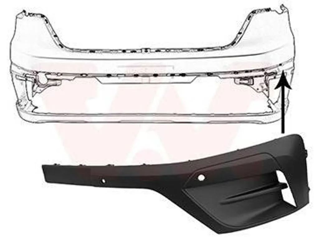 Moulure de Protection Pare-chocs Avant Gauche pour Renault Trafic III
