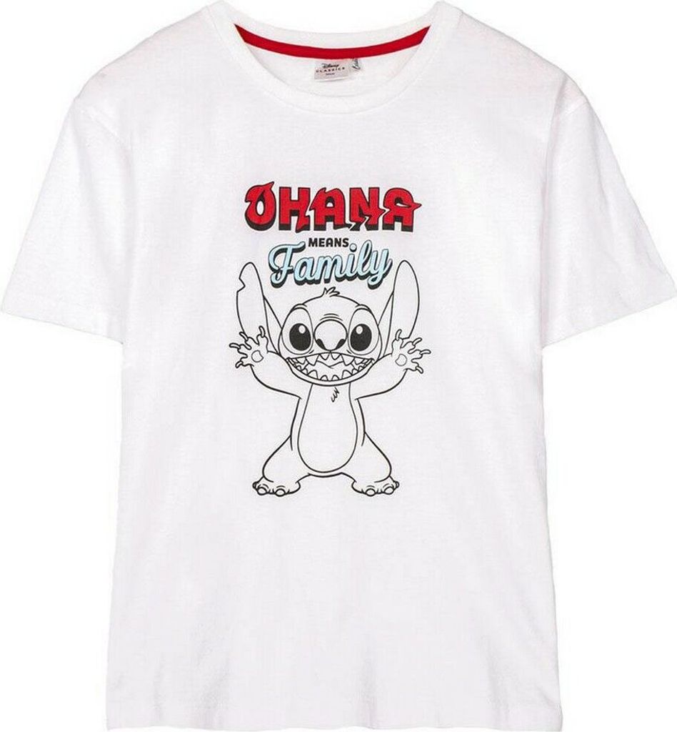 Damen Kurzarm-T-Shirt Stitch Weiß - XL
