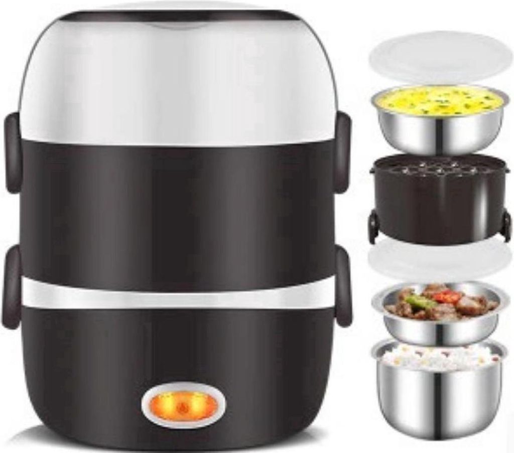 Happyment Reiskocher PRO mit Dampfgarer – Elektrische Reiskocher & Dampfgarer – Multicooker Klein 2L – Edelstahlgehäuse – Multifunktional