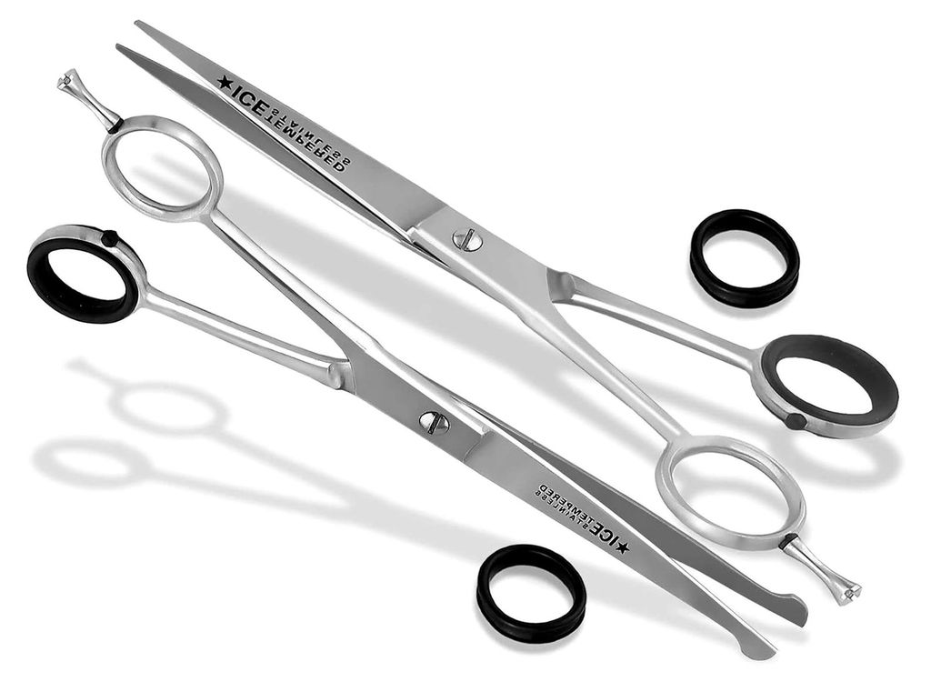 Fellscheren-Set für Hunde, 20,32 cm, 8 Zoll, gerade Ausführung mit Mikroverzahnung