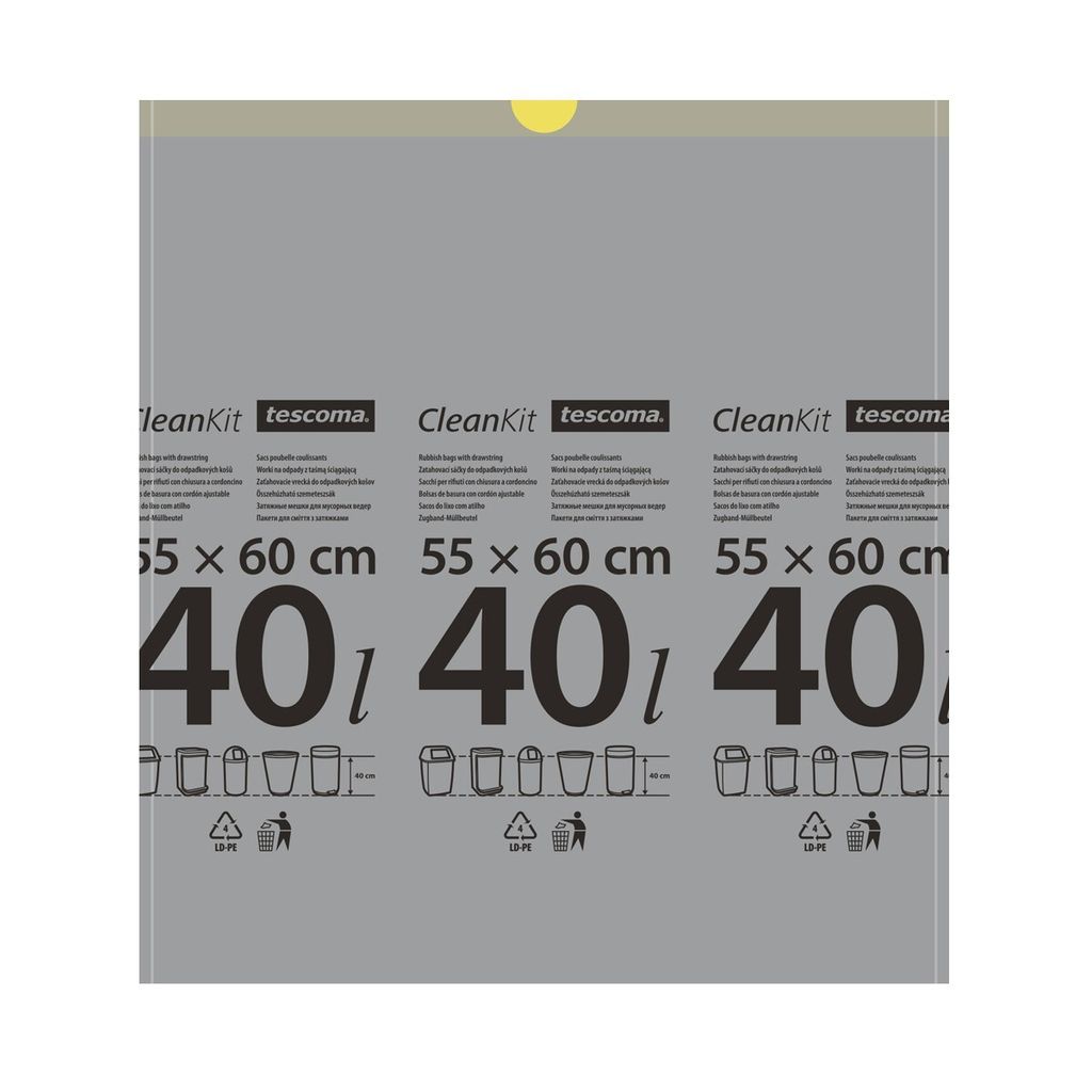 Zugband-Müllbeutel CLEAN KIT 40 l, 15 St.