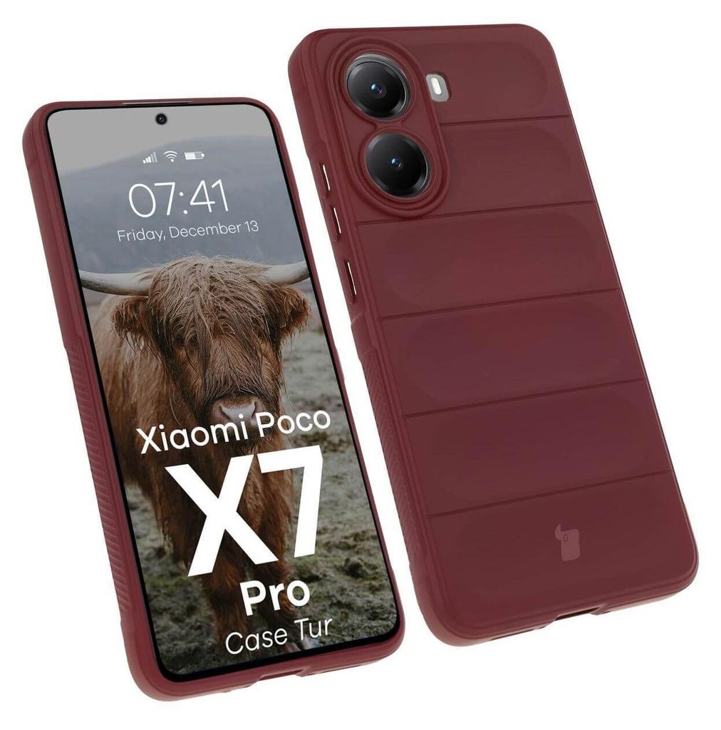 Bizon Case Tur Panzerhülle für Xiaomi Poco X7 Pro, dunkelviolett