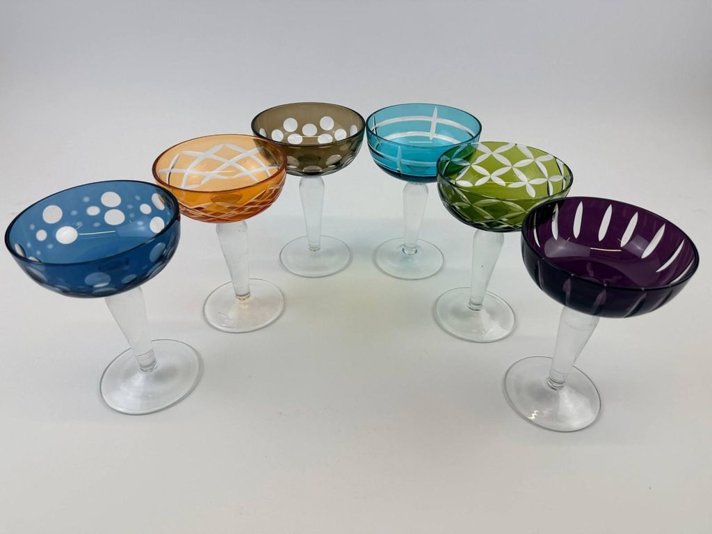 pols potten Coupe Cuttings Gläser Set 6 bunt Design Kristallglas Deko