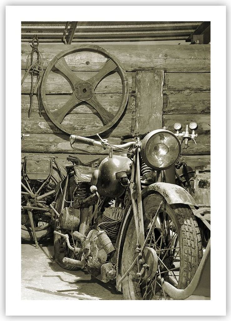 Poster - Poster ohne Rahmen - Werkstatt Motor - 50x70 cm - Produktbild 
