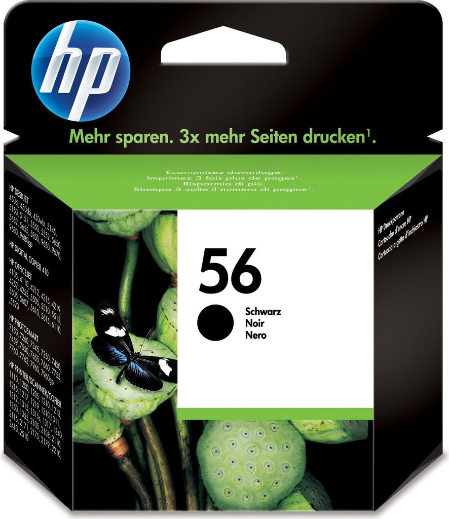 HP 56 oryginalny wkład atramentowy czarny Zdjęcie produktu 