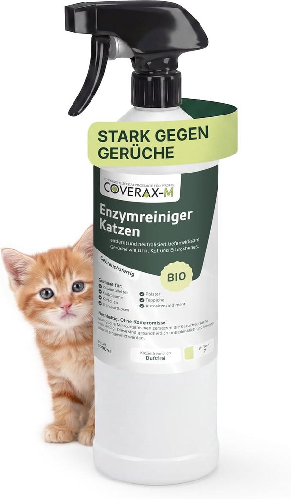 Coverax Enzymreiniger gegen Katzenurin 1 Liter – Produktbild 