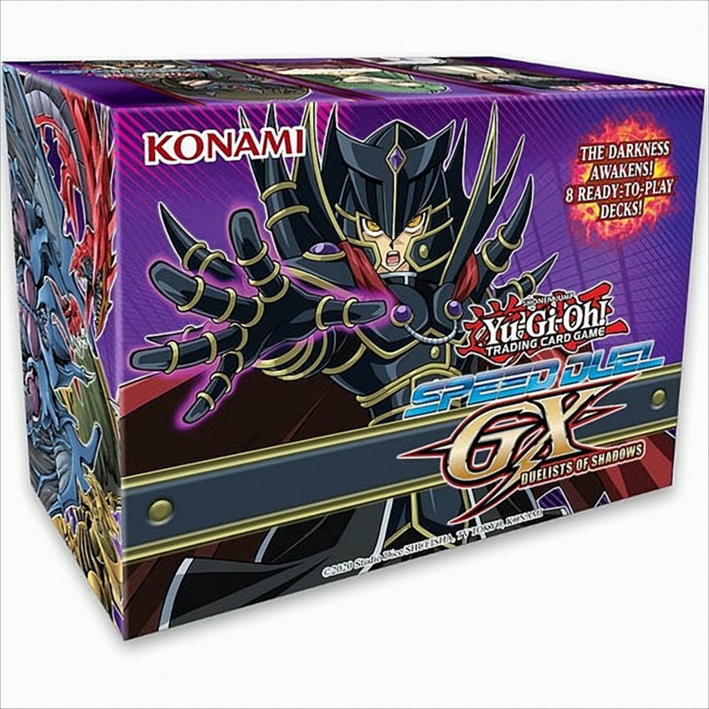 A product box for a Yu-Gi-Oh! trading card game.