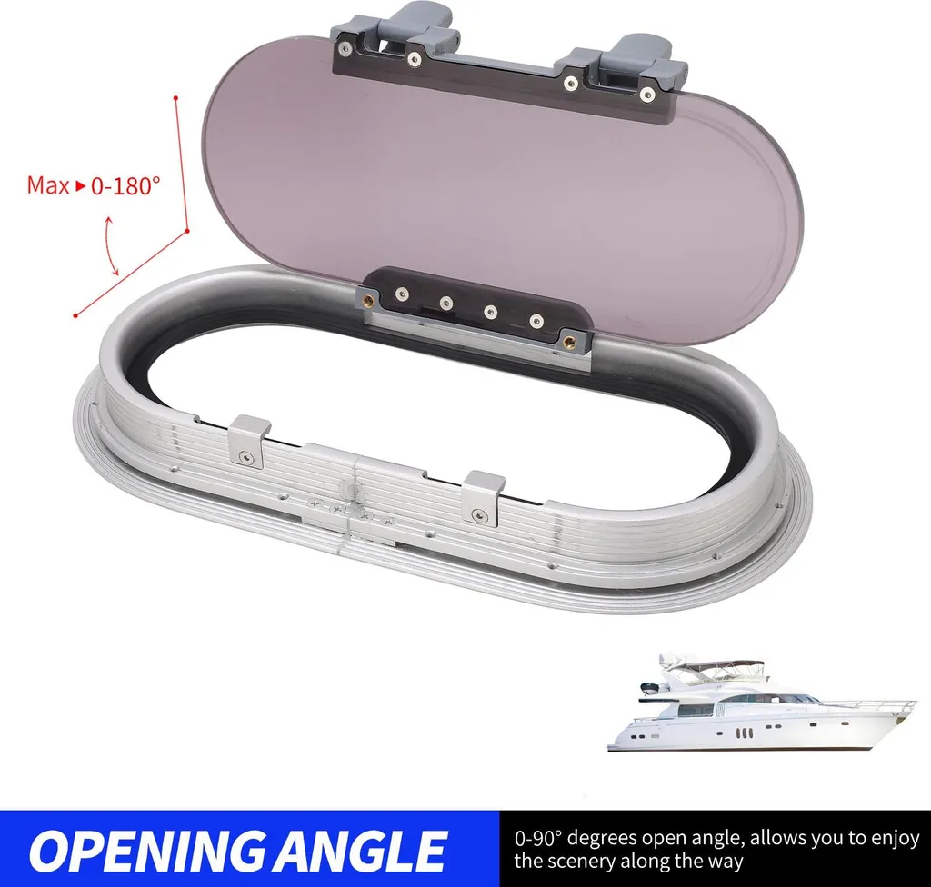 Fenêtre Étanche Anti-UV pour Yacht avec Angle Rond et Joint Haute Qualité