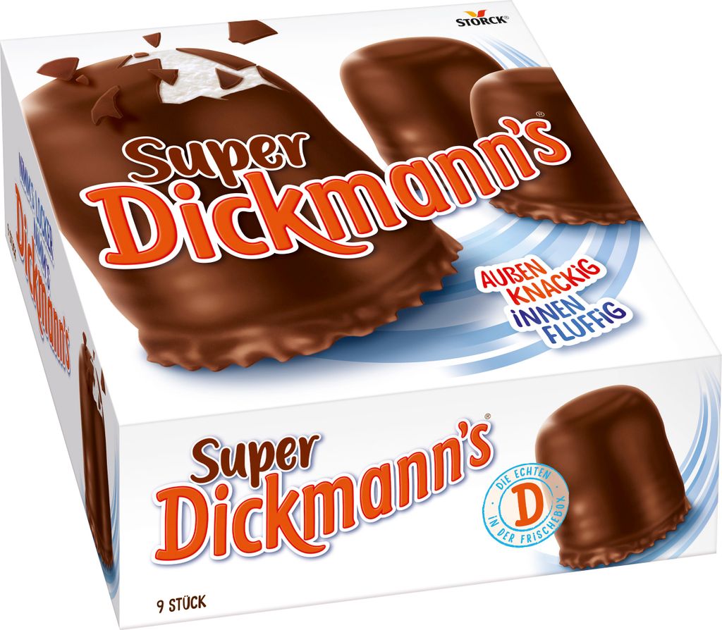 Super Dickmanns 9 biscuits mousseux au chocolat avec fond Image du produit 