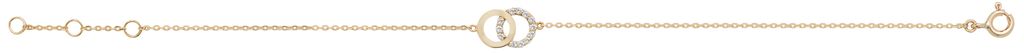 Wunderschönes 9 Karat (375) Gold Damen - Armband mit Zirkonia - 18cm; TRS20823