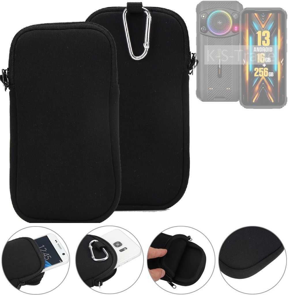 K-S-Trade Neopren-Hülle Handyhülle kompatibel mit Ulefone Armor 21 Schutzhülle Neoprenhülle Sleeve Schutz-Hülle Gürtel Tasche Case Holster