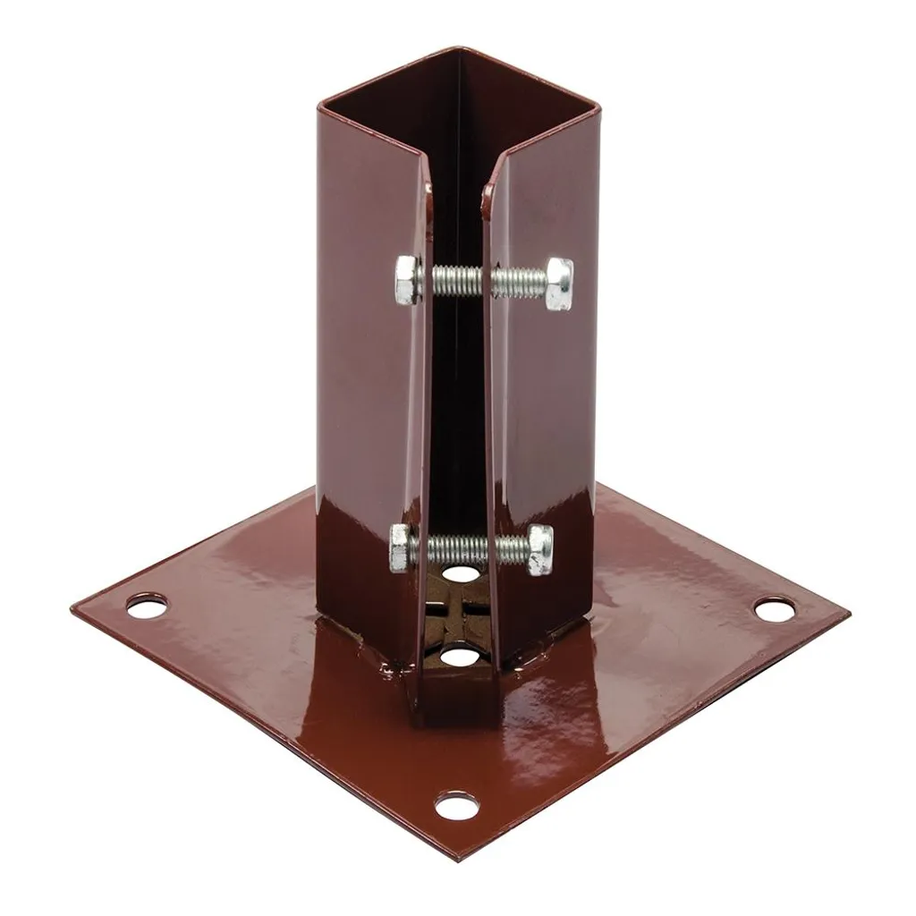 Support de poteau FIXMAN douille à visser 50x50 mm en acier galvanisé