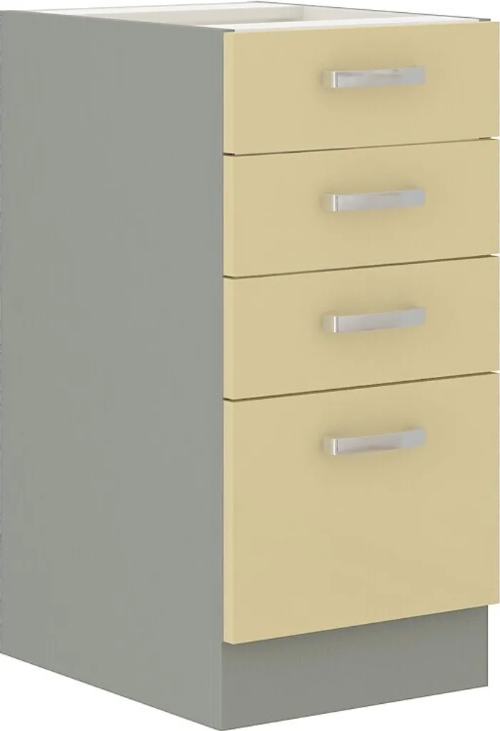 Rangement cuisine ULLERIKE 40 cm, meuble à tiroirs gris pour épices