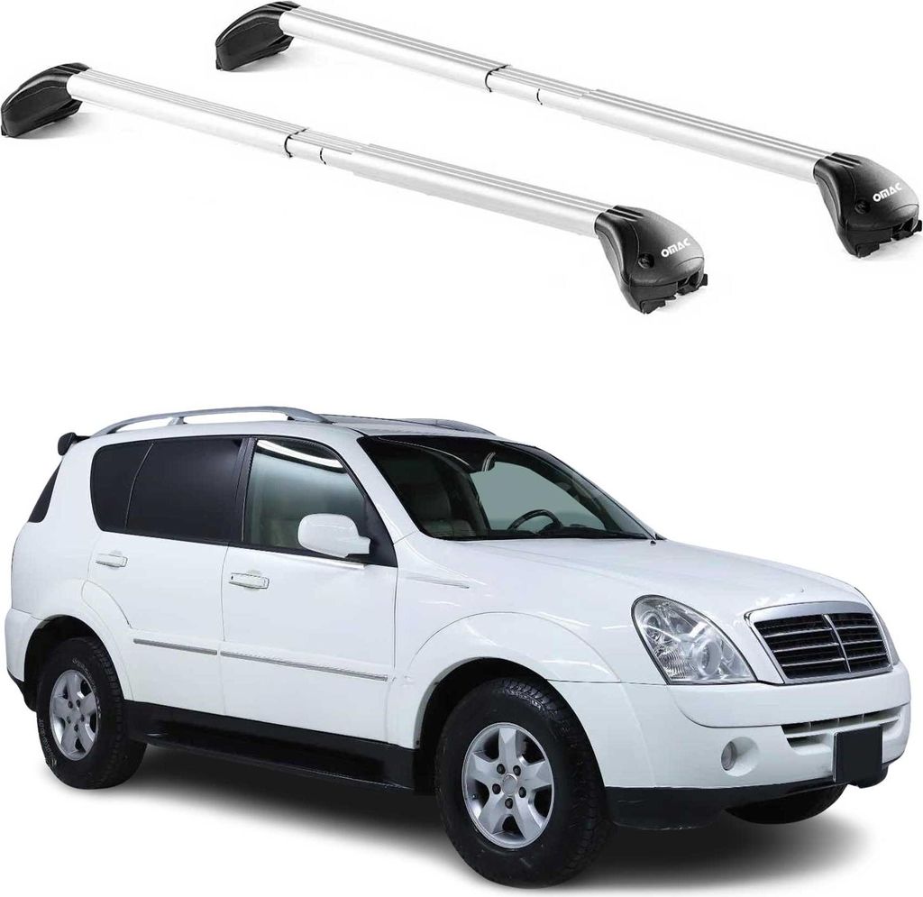 Dachträger für Ssangyong Rexton II III 2006-2017 5 tür 100kg Alu Silber 2x ABE