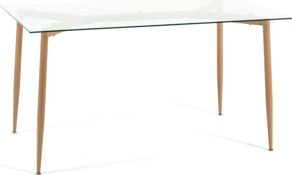 Table rectangulaire 140×80 cm avec verre de sécurité Image du produit 