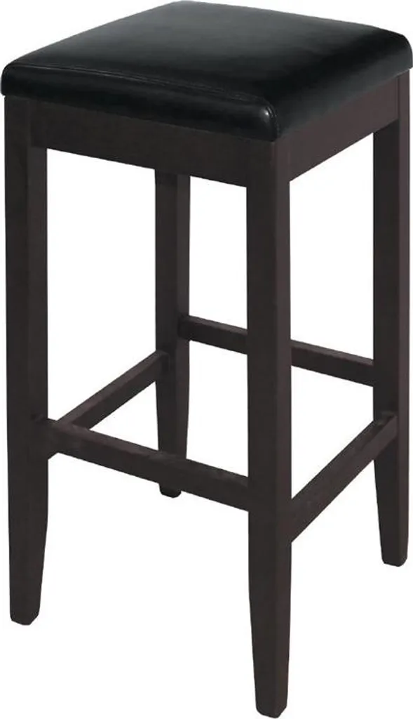 Tabourets de bar Bolero en similicuir noir - Lot de 2 design élégant
