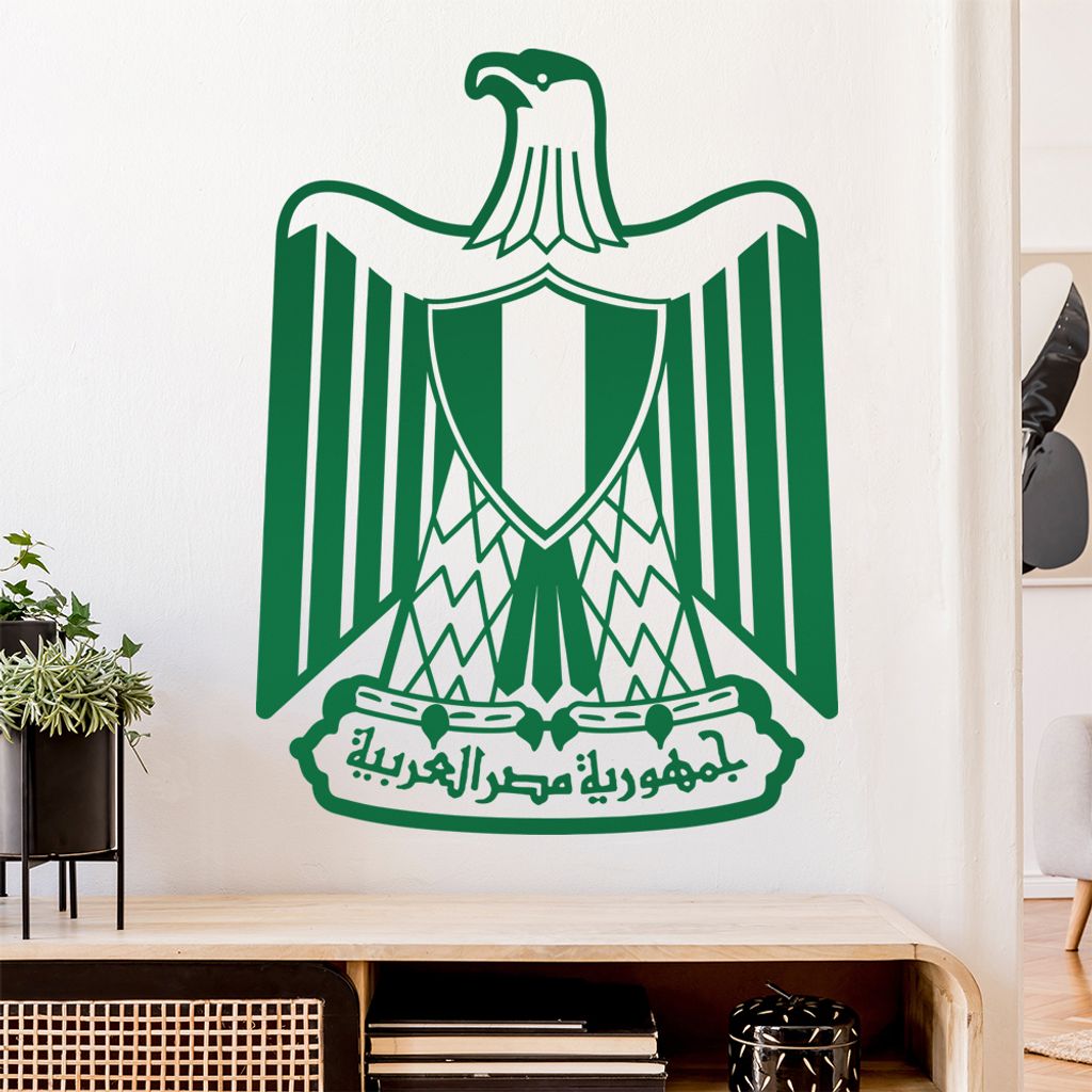 Ägypten Wappen Wandtattoo Wandaufkleber Wall Sticker - Dekoration, Küche, Wohnzimmer, Schlafzimmer, Badezimmer
