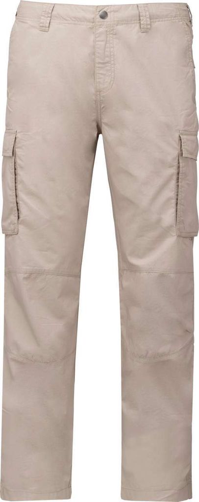 Kariban Herren Cargo Hose Lang Vintage Arbeitshose Outdoor Thermohose, Größe:48, Farbe:Beige