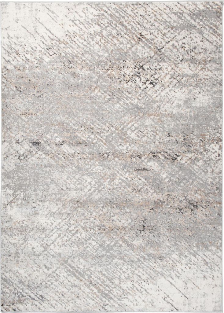 Tapiso Teppich VALLEY Modern Kurzflor Grau Creme Wohnzimmer Produktbild 