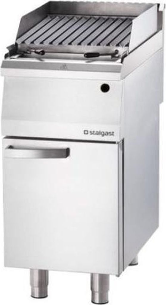 Edelstahl Lavastein-Grill mit S-Rost für Fisch und Meeresfrüchte, Serie 700 ND, 400 mm