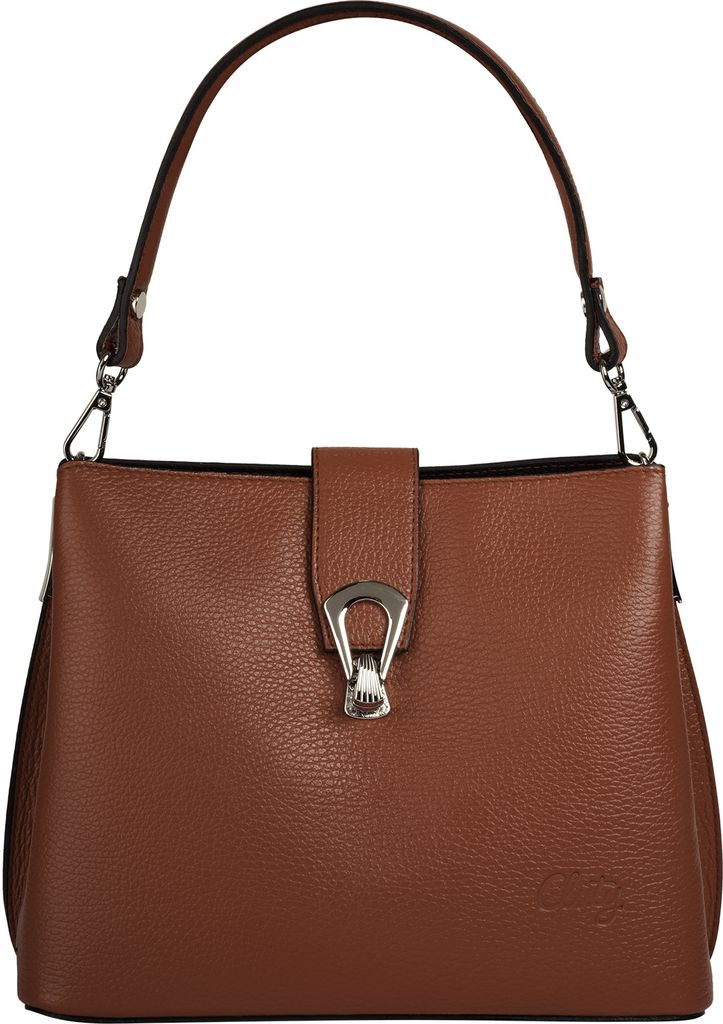 Cluty Umhängetasche Damen 101015 cognac