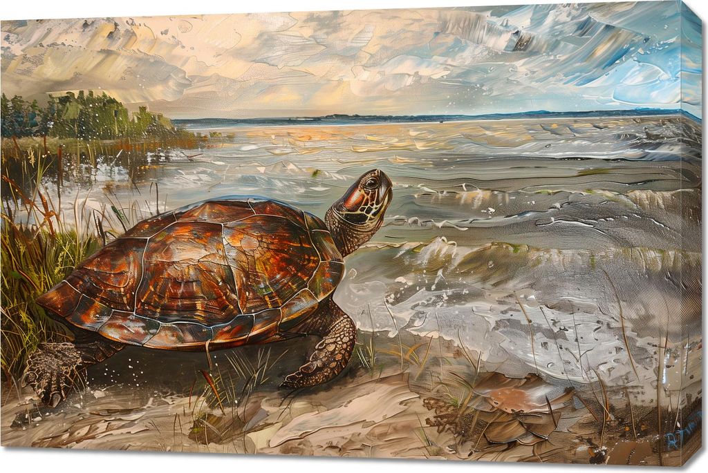 Bild 90x60cm Küstenschildkröte