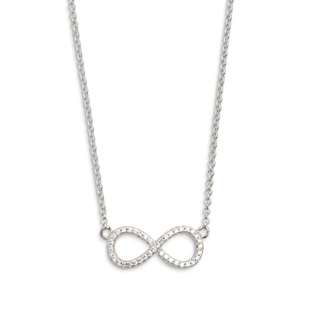 Collier infini Xenox XS2765 argenté, idée cadeau d'anniversaire idéal