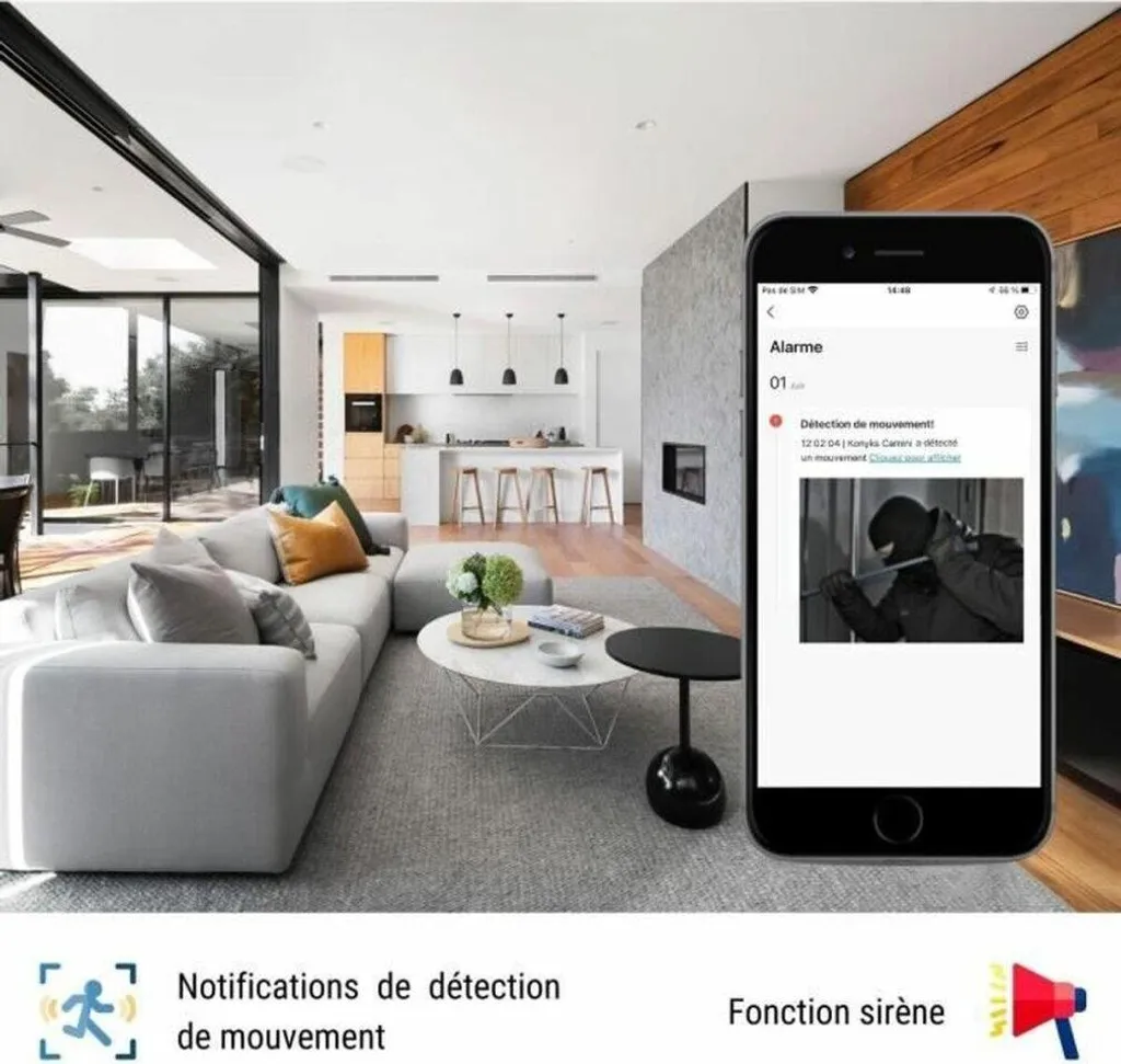 Caméra intérieure Wi-Fi Konyks Camini 2 avec Détection de Mouvement