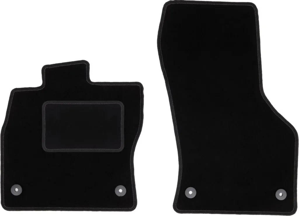 Wielganizator tappetini auto velours anteriori adatto per Volkswagen Tiguan II (2015-, crossover) neri, set 2 pz, con fissaggi