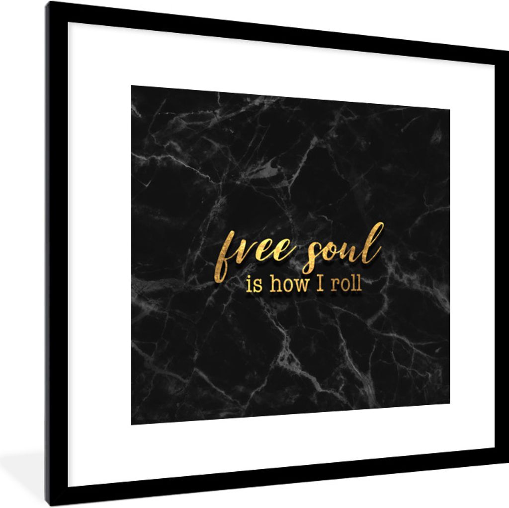 MuchoWow Gerahmtes Poster Angebot - Frei - Gold - Marmor 40x40 cm - Poster mit Schwarzem Bilderrahmen Wandposter Rahmen Foto Bilder - Poster - Pl...
