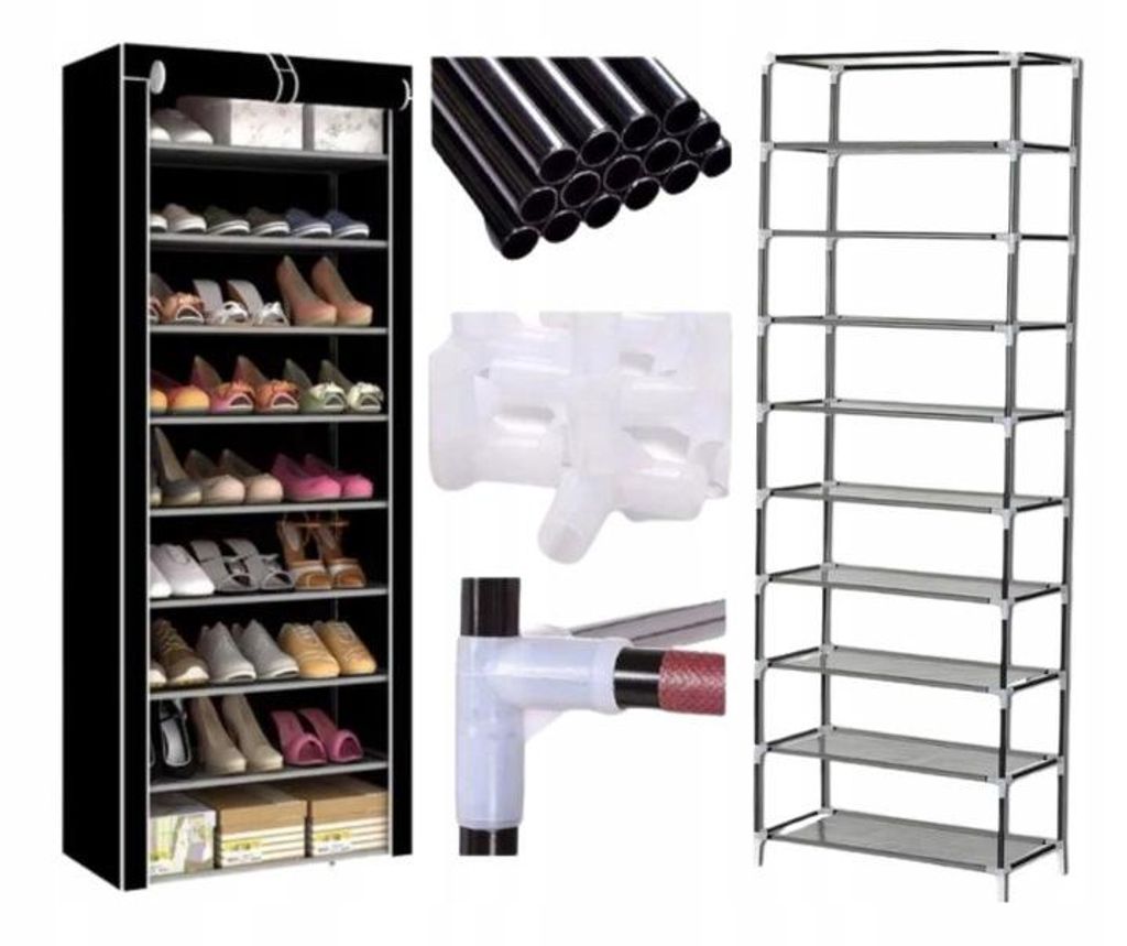 Textil-Kleiderschrank, Schuhregal, Organizer, Garderobe, Produktbild 