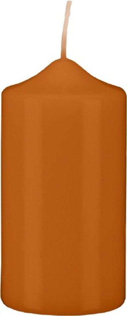 Stumpen Kerzen Cotto 25 x Ø 6 cm, 8 Stück getauchte Stumpenkerzen mit Spitzkopf in RAL Qualität