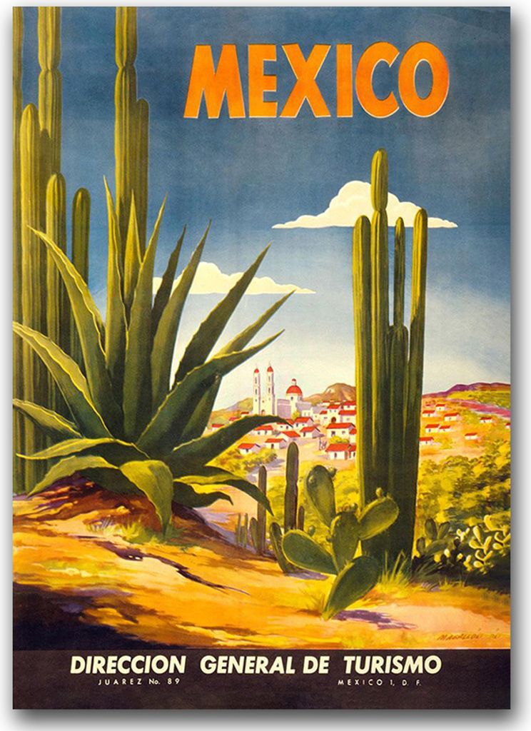 Poster - Canvas - Leinwand - 59,4 cm x 84,1 cm - Fotoposter - Leinwandkunst - Mexiko