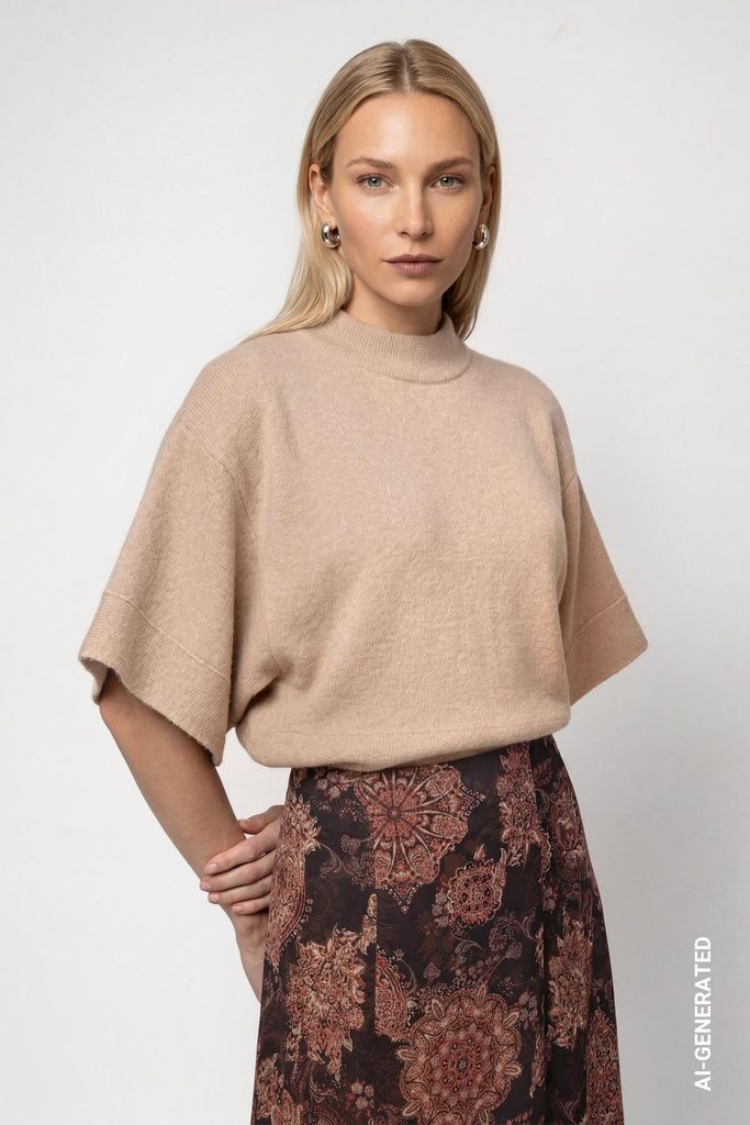 monari Pullover 593 cappuccino m 44 Produktbild  KI-generiertes Bild