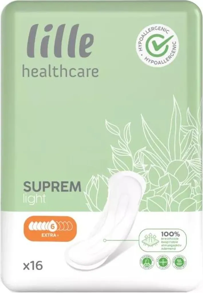 Lille Suprem Light Extra Plus protections incontinence 12 paquets de 16