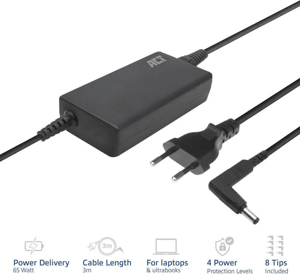 Offerta Incredibile! Caricabatterie Notebook 65W ACT AC2055 Universale - 11