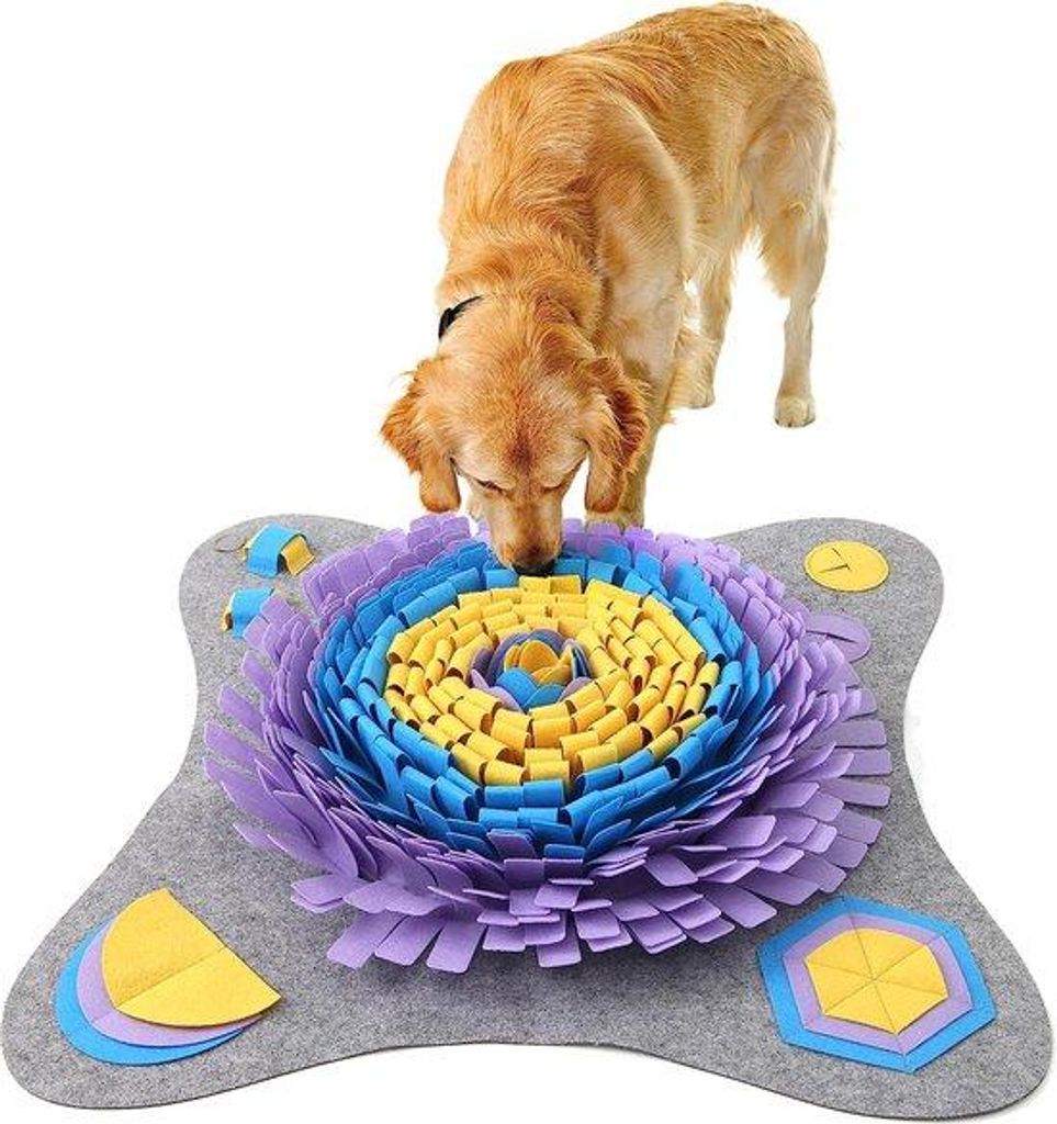 Trainingsmat für Hunde und Katzen, intelligentes Spielzeug, 64 x 64 cm, 4 Klettverschlüsse