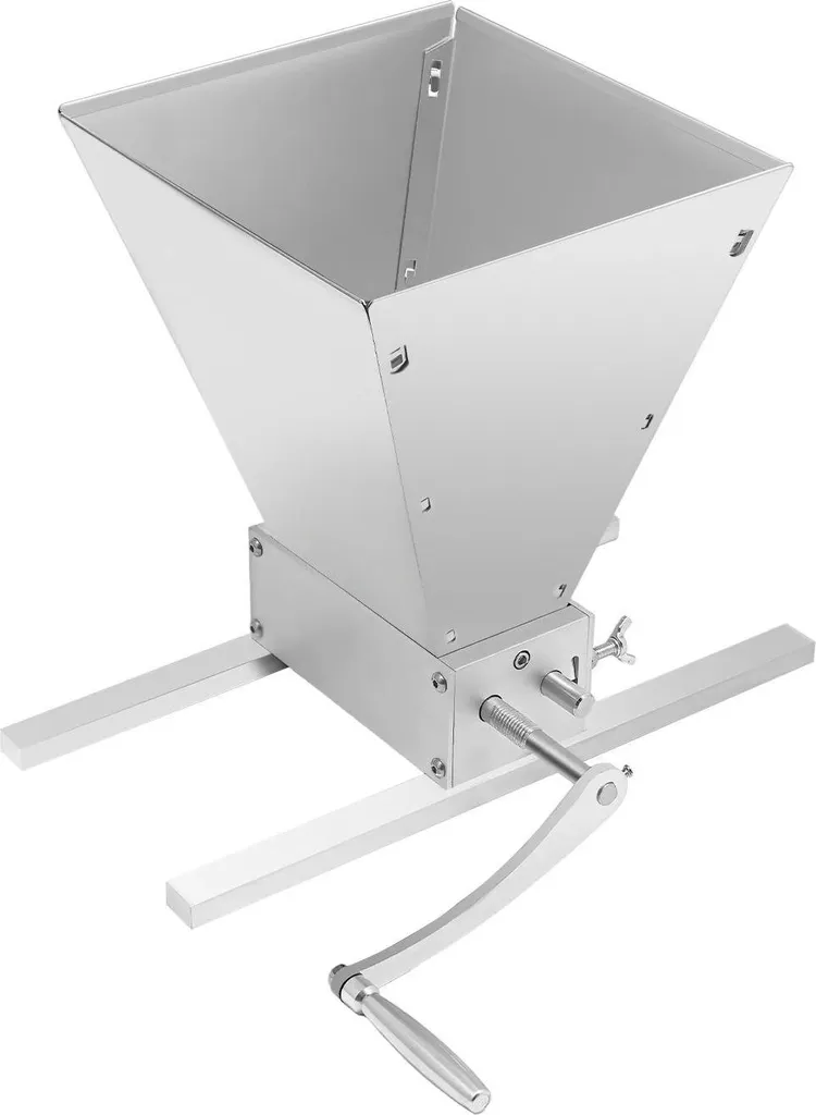 Moulin à céréales réglable avec rouleaux inox pour un brassage efficace