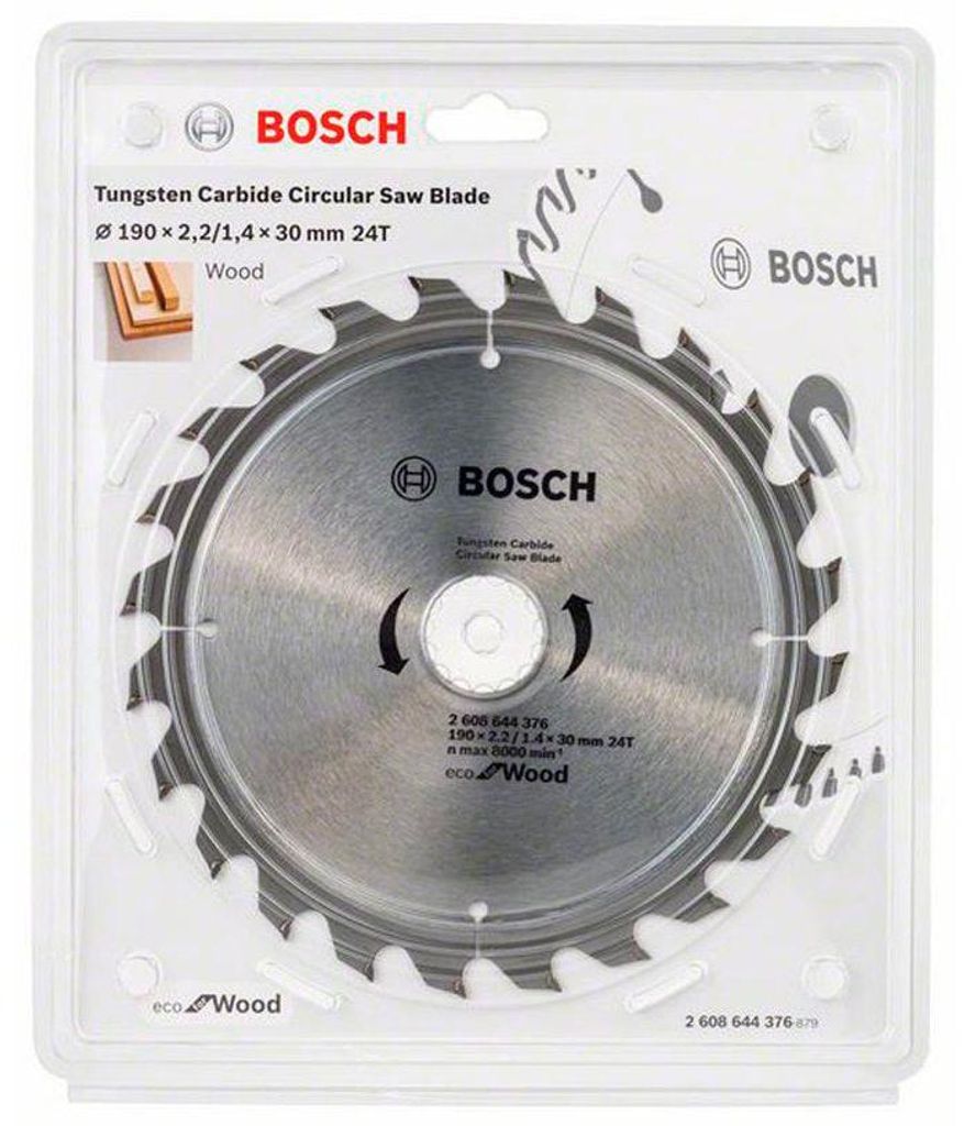 Bosch Sägeblatt Eco for Wood 190x2.2/1.4x30, 24Z Produktbild 